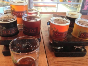 The full lineup of NoDa brews from my visit. "Santa Baby" knocked it out of the park.